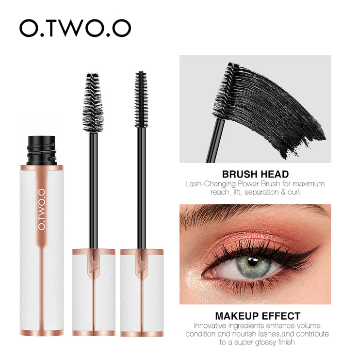 O.TWO.O Hot sales Waterproof 3D silk fiber mascara with white leather tube design