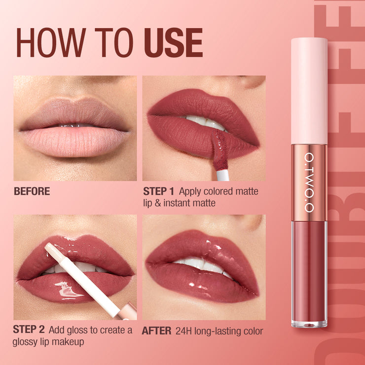 O TWO O 2 in 1 Candy Gloss X Lipstick