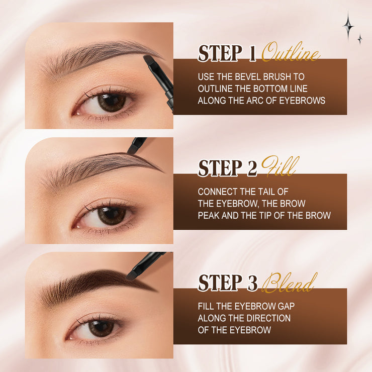 Eyebrow Pen Liquid Waterproof Microblading Long Lasting Natural Beauty Looking 4 Fork Tip Tattoo Makeup Pencil 5 Color