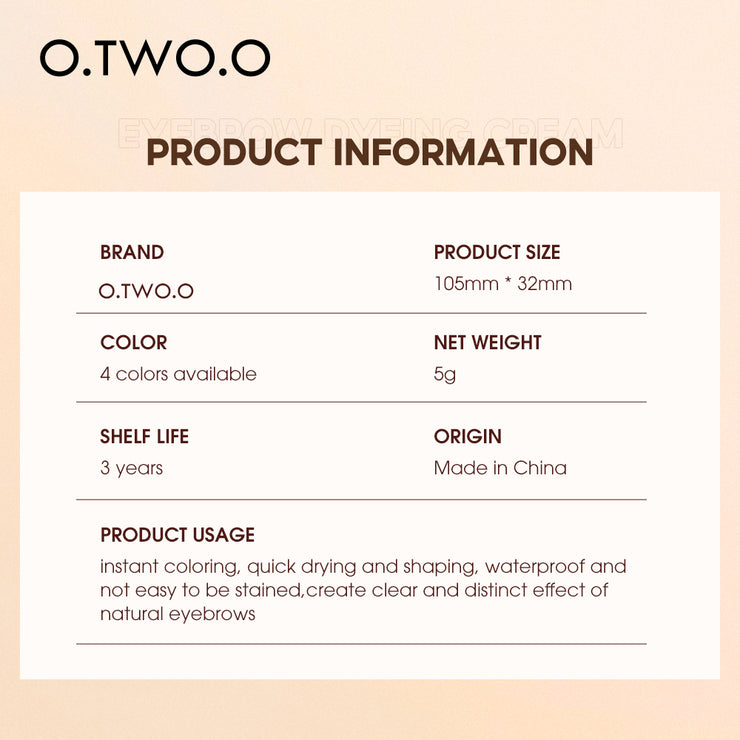 O.TWO.O DYEING EYEBROW CREAM