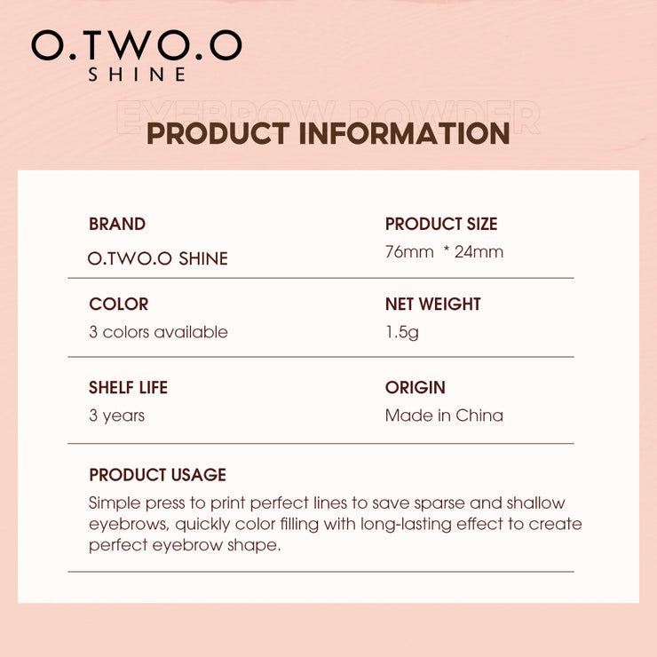 O.TWO.O EYEBROW CUSHION POWDER