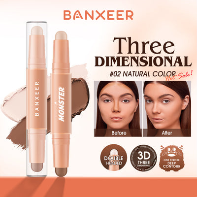 Banxeer Contour Stick 4 Color 2 IN 1 Bronzer Stick Face Shading Stick