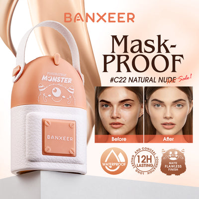 BANXEER Matte Liquid Foundation Oil Control Waterproof Full Coverage Facial Natural Concealer Base Makeup Cosmetics