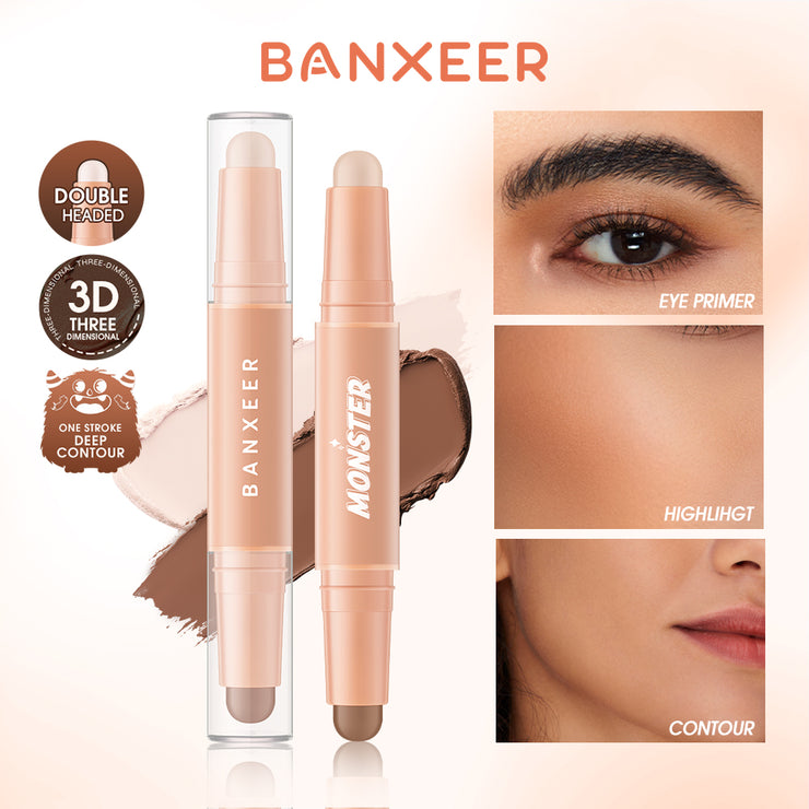 Banxeer Contour Stick 4 Color 2 IN 1 Bronzer Stick Face Shading Stick