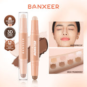 Banxeer Contour Stick 4 Color 2 IN 1 Bronzer Stick Face Shading Stick