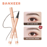 BANXEER Liquid Eyebrow Pencil Waterproof Long Lasting Microblading Tint For Eyebrows Ultra Fine Brown Eye Brow Liner Pen Makeup