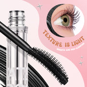 HKHO Thin Brush Head Mascara Waterproof Long Lasting Curly Durable Non-smudging Eye Makeup